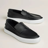 Street Style Plain Leather Loafers